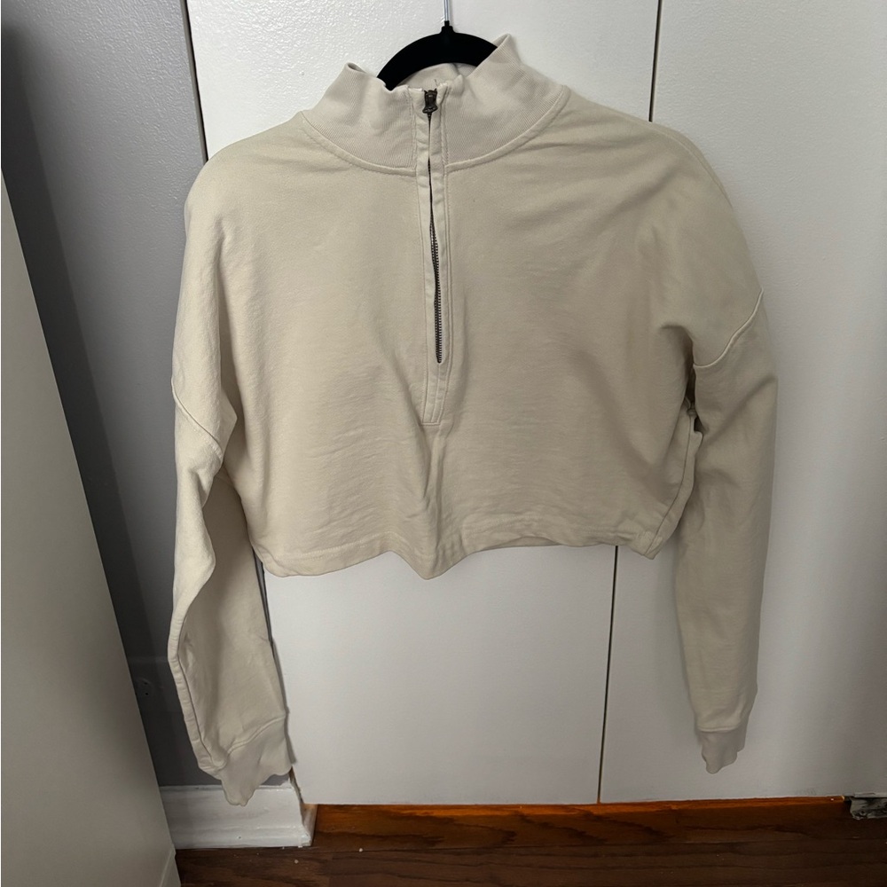 Talentless Cream Half-Zip Top